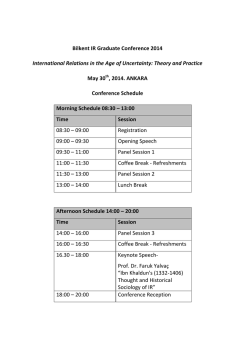 Bilkent IR Graduate Conference 2014 International Relations in the