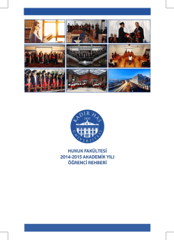Hukuk Fakültesi 2014-2015 Öğrenci El Kitabı
