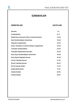 İ&Ccedil;İNDEKİLER