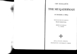 Ibn Khaldun Muqaddimah chpt 6