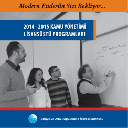 2014 - 2015 KAMU Y&Ouml;NETİMİ LİSANS&Uuml;ST&Uuml;
