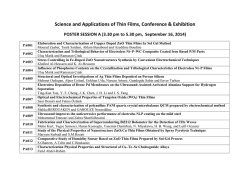 Poster Program session A-son