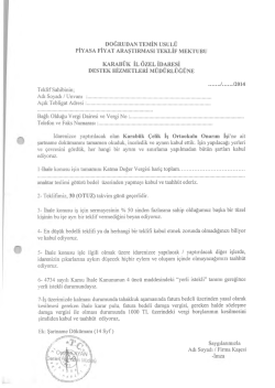 Yüklemek İçin Tıklayınız - TC Karabük İl Özel İdaresi