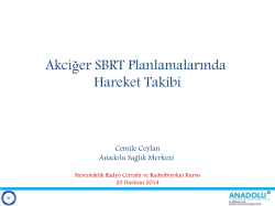 Akciğer SBRT Planlamalarında Hareket Takibi