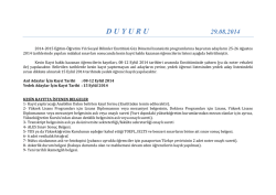 Kesin Kayıt Hakkı Kazanan &Ouml;ğrencilerin Listesi