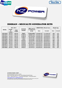 DOOSAN + MECCALTE GENERATOR SETS