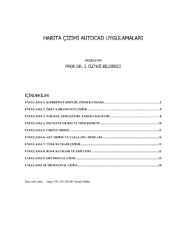 harita &ccedil;izimi autocad uygulamaları