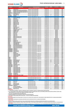 Fiyat Listesini İndirmek i&ccedil;in tıklayınız