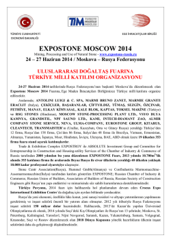 Expostone Moscow 2014 - Ege İhracat&ccedil;ı Birlikleri