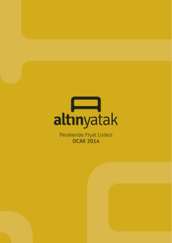 Perakende Fiyat Listesi OCAK 2014