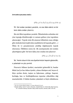 ﴾ 55 مِنْهَا خَلَقْنَاكُمْ وَفيهَا نُعيدُكُمْ وَمِنْهاَُنُْرِجُكُمْ