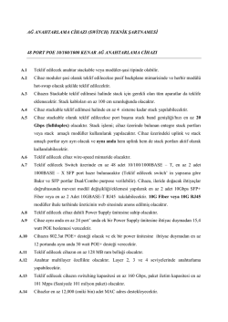 AĞ ANAHTARLAMA CİHAZI (SWİTCH) TEKNİK ŞARTNAMESİ 48