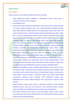 TEKSTİL TESİSLERİ &Ccedil;evresel Etkiler: Tekstil tesislerinin &ccedil;evreye