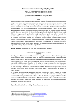 yeşil yapı konseptine genel bir bakış