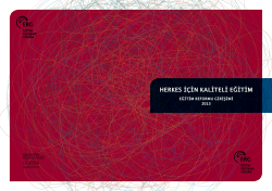 HERKES İ&Ccedil;İN KALİTELİ EĞİTİM - Eğitim Reformu Girişimi