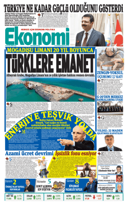 23 eylül 2014 - Ekonomi Gazetesi