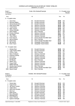 kardes ıller sakarya bolge y&uuml;zme yarışları sonu&ccedil;lar