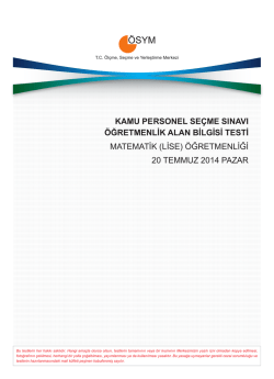 lise matematik &ouml;ğretmenliği