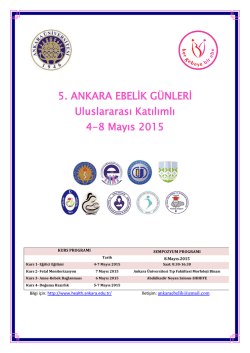5. ANKARA EBELİK G&Uuml;NLERİ Uluslararası Katılımlı 4