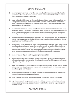 C2 Soru Kitapçığı