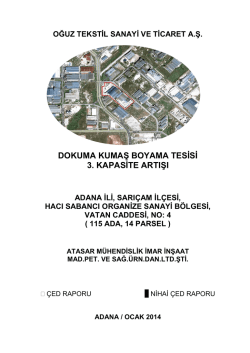 &Ccedil;ED Raporu - &Ccedil;evre ve Şehircilik Bakanlığı