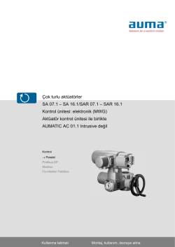 &Ccedil;ok turlu akt&uuml;at&ouml;rler SA 07.1 &ndash; SA 16.1/SAR 07.1 &ndash; SAR 16.1