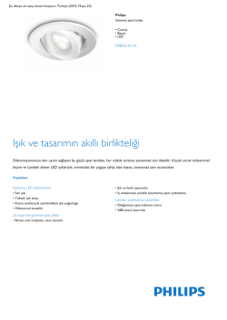 Product Leaflet: Carnet beyaz LED G&ouml;mme spot lamba
