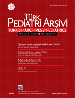 CiltVolume 49 Sayı Issue Eyl&uuml;lSeptember 2014