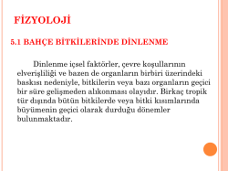 Bitki Fizyolojisi Genel Sunumu