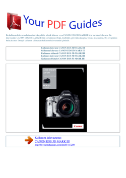 Kullanma talimati CANON EOS 5D MARK III