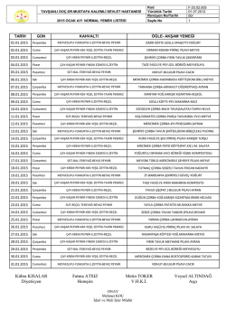 Kübra KISALAR Diyetisyen Fatma ATSIZ Hemşire Metin TOKER