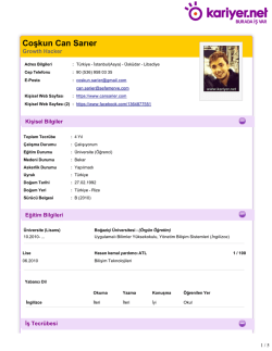 CV İndir - Can.Sarıer