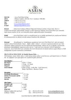 Dikmen Caddesi 843.sok No:2 Tel : +90 312 475 4