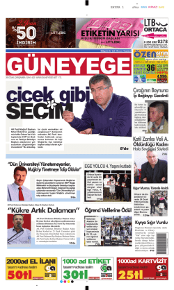 29 Ocak 2014 - G&uuml;ney Ege Gazetesi