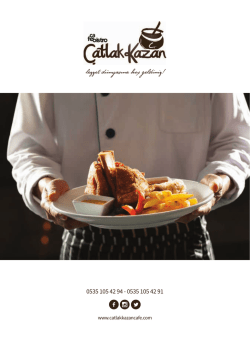 Çatlak Kazan Cafe Bistro Katalog