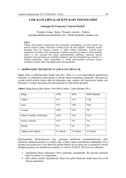 &ccedil;ok katlı binalar i&ccedil;in kapı teknolojisi