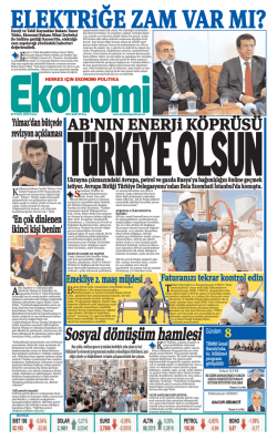 07 eyl&uuml;l 2014 - Ekonomi Gazetesi