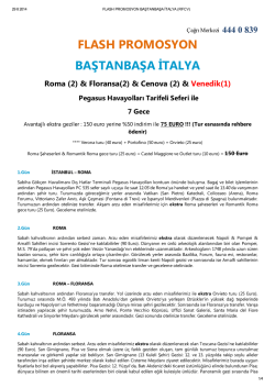 FLASH PROMOSYON BAŞTANBAŞA İTALYA