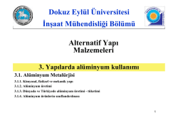 3. Alüminyumun yapıda kullanımı