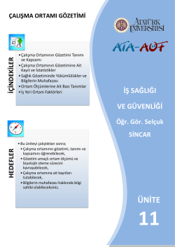 ÜNİTE - Lms - Atatürk Üniversitesi