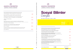 JOURNAL of SOCIAL SCIENCES JOURNAL of SOCIAL SCIENCES