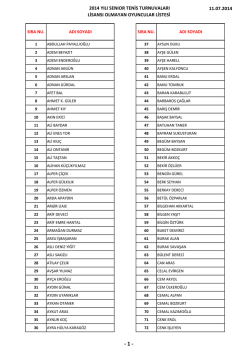 2014 yılı lisansı olmayan oyuncular listesi