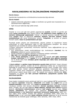 havalandırma ve iklimlendirme prensipleri