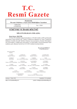 T.C. Resm&icirc; Gazete