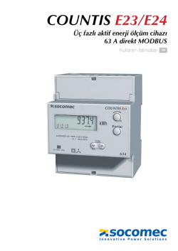 COUNTIS E23/E24 &Uuml;&ccedil; fazlı aktif enerji &ouml;l&ccedil;&uuml;m cihazı 63 A direkt