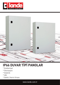 IP66 Duvar Tipi Panoları Katalog Pdfi Görüntüle