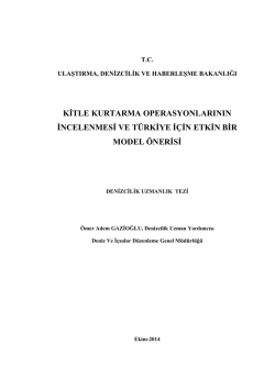 &Ouml;mer Adem GAZİOĞLU-Kitle Kurtarma Operasyonlarının