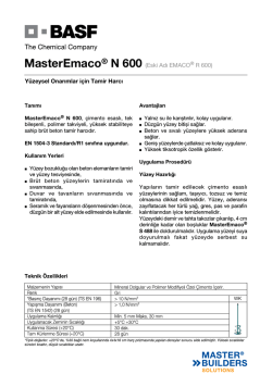MasterEmaco® N 600 (Eski Adı EMACO® R 600