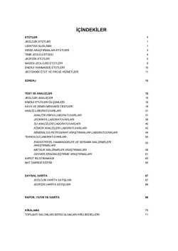 İ&Ccedil;İNDEKİLER
