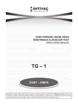TG &ndash; 1 - İhtiya&ccedil; Yayıncılık